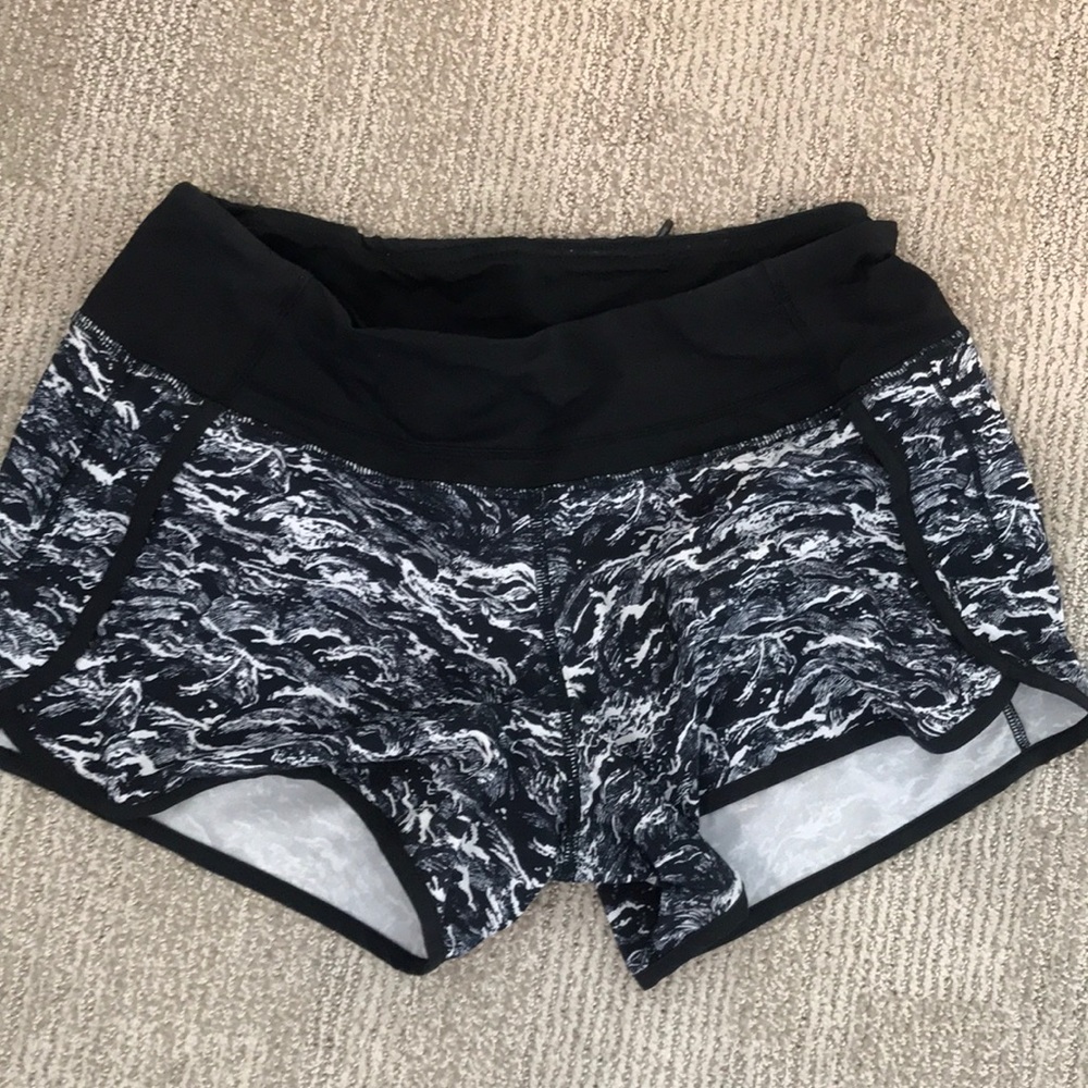 Lululemon blue & white shorts